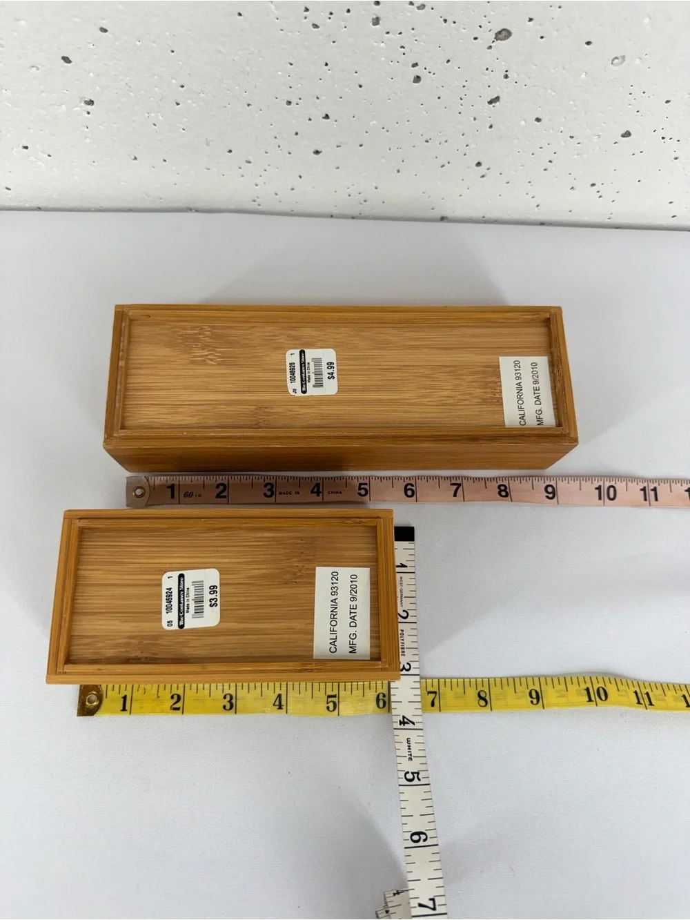 The Container Store Lot of 7 Stackable Bamboo Drawer Organizers